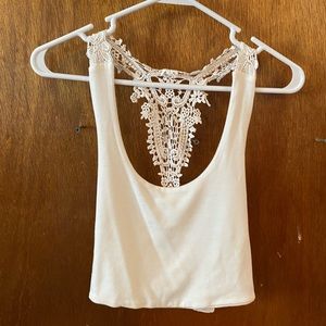 White crop top